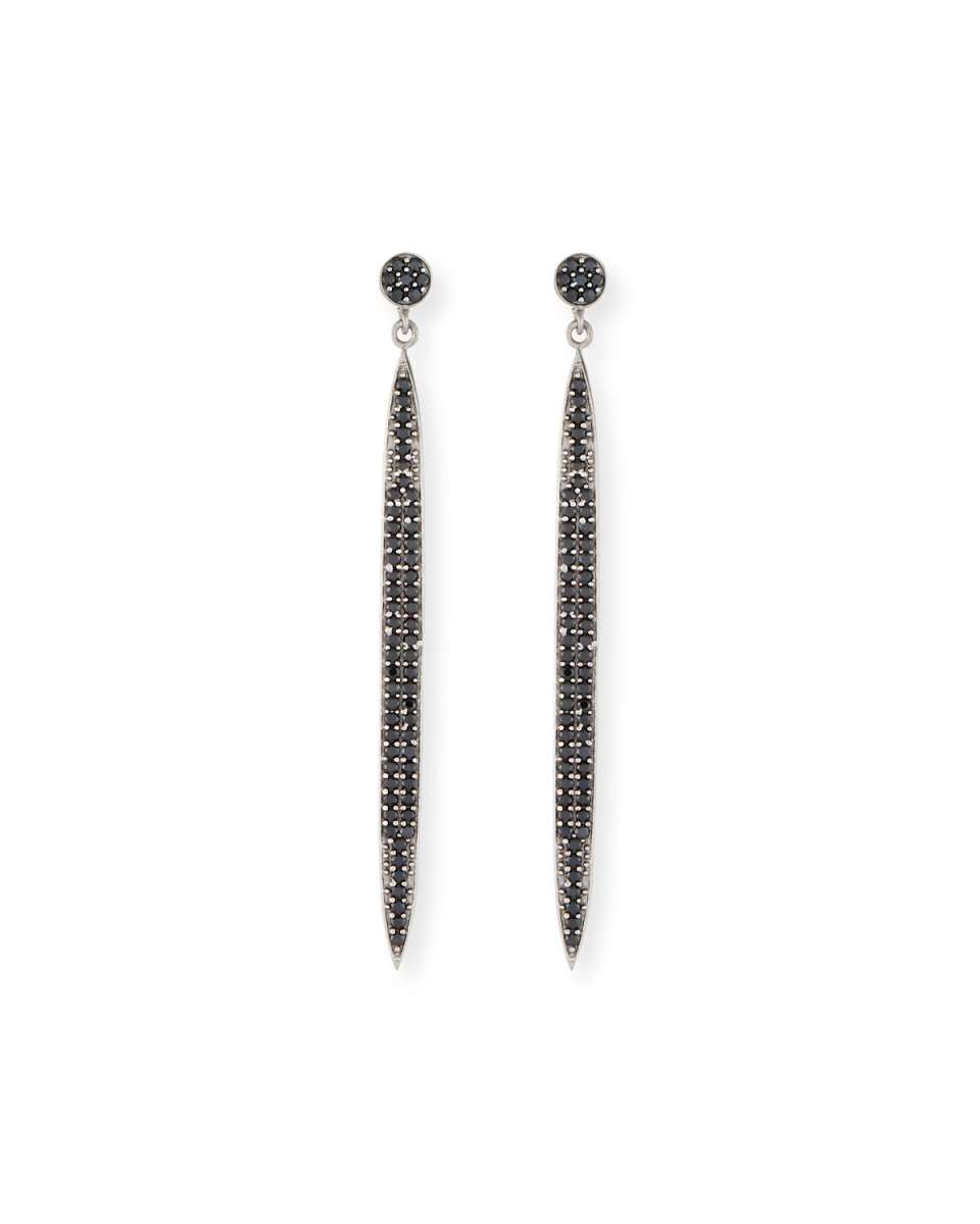 Pave Spear Dangle Earrings